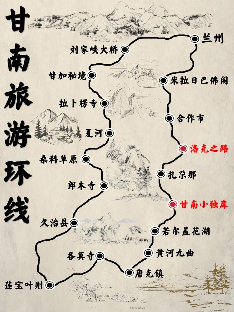 甘南旅游最佳路线图，甘南旅游最佳路线图自驾？-第7张图片-屿企百科网