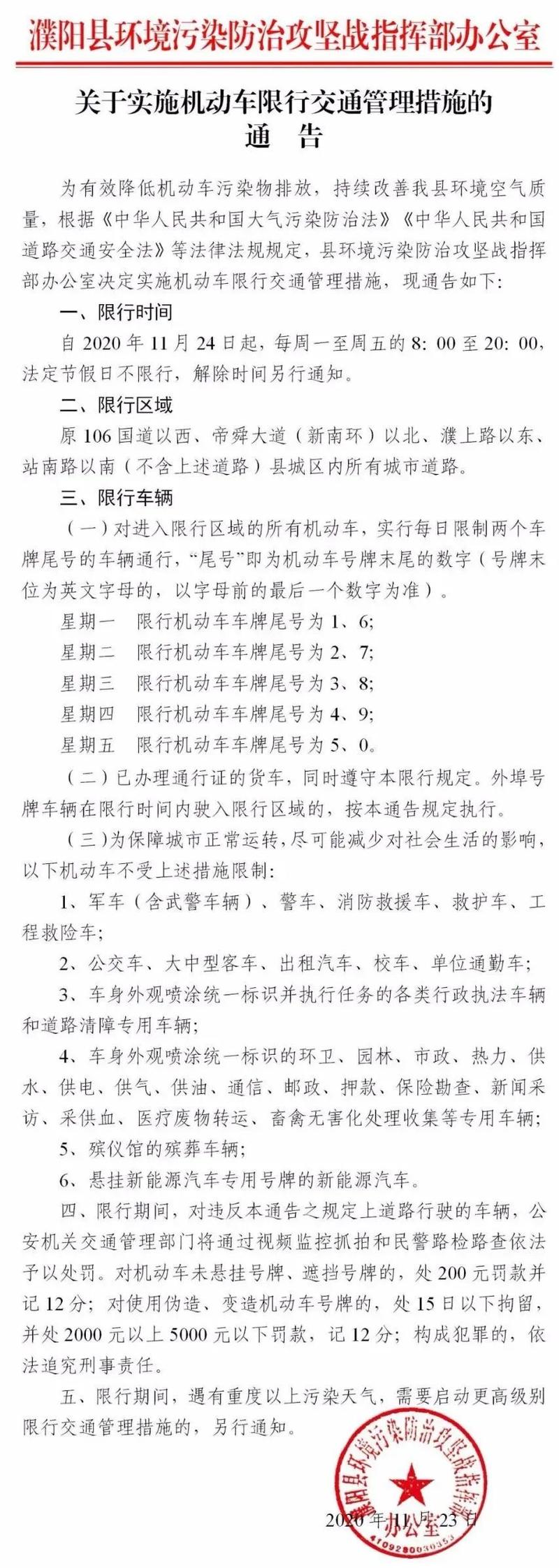 河南濮阳今天限号限几，河南濮阳市今天限号吗-第1张图片-屿企百科网