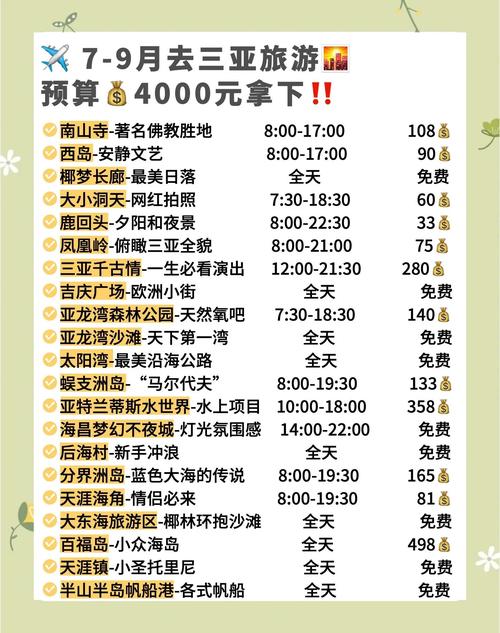 三亚旅游线路投资多少钱，三亚旅游费用预算-第8张图片-屿企百科网