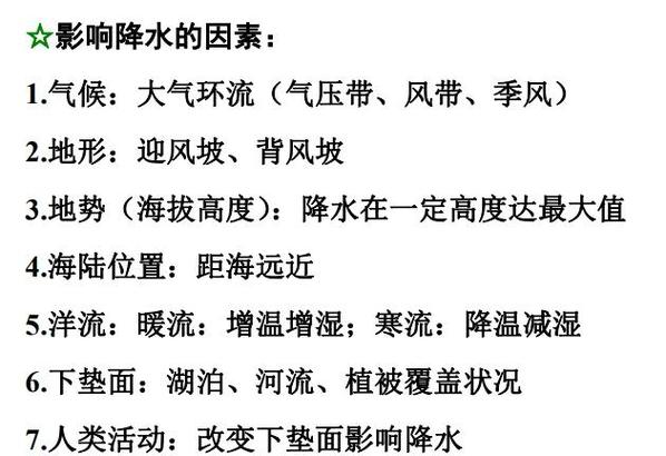 影响气候降水的因素，影响气温和降水的主要因素是哪三个-第6张图片-屿企百科网