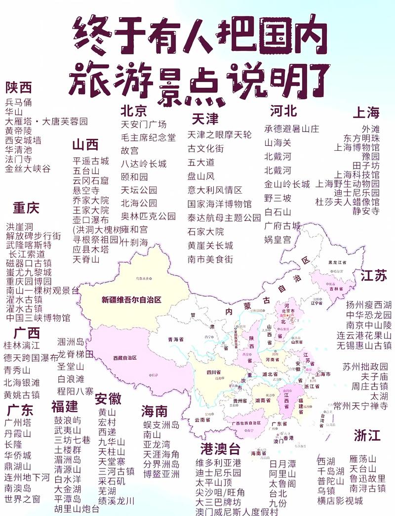 中国有名的旅游景点排名，中国最有名气的旅游景点