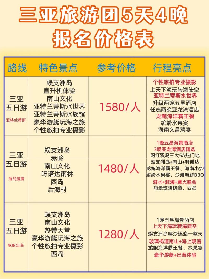 三亚旅行团旅游报价，三亚团队旅游费用？-第4张图片-屿企百科网