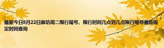 廊坊市限号今天限什么号，廊坊市限号查询今天
