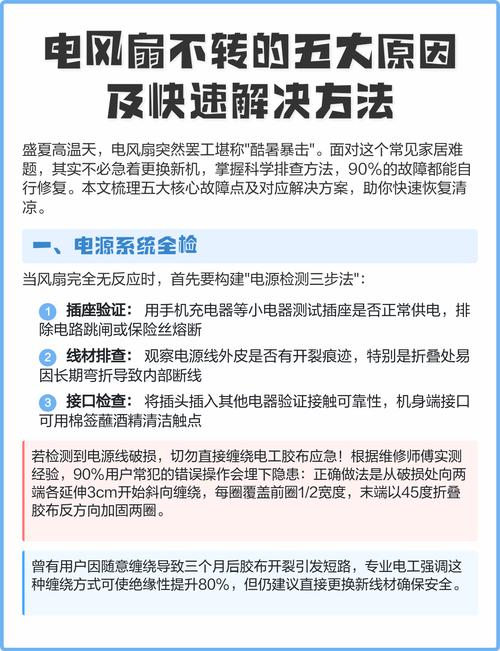 电风扇不转的原因有哪些，，都在这？电风扇不肯转怎么办？-第5张图片-屿企百科网