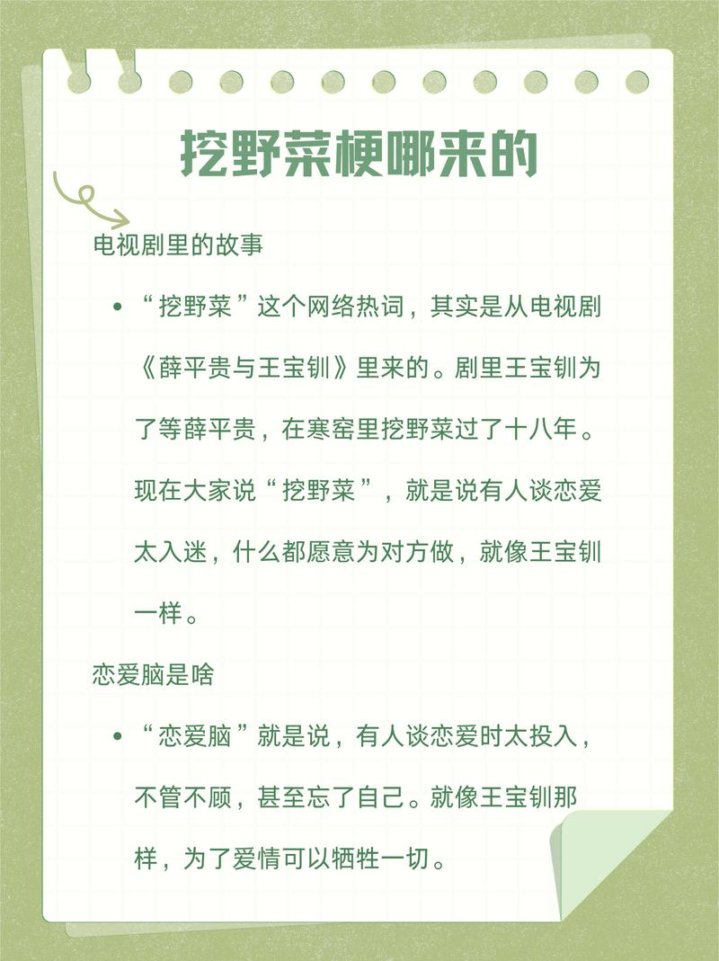 关于给恋爱脑的姐妹挖野菜是什么梗，最近比较热门的梗有哪些的信息-第1张图片-屿企百科网