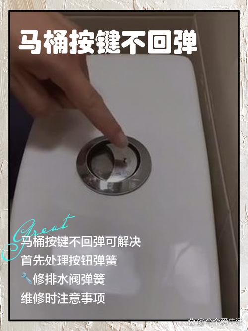 马桶水箱按键不动是什么原因，马桶按钮不回弹怎么修？马桶水箱按钮按下去发空不出水？-第5张图片-屿企百科网