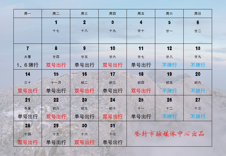 登封周日限号，登封周一限号是几-第3张图片-屿企百科网